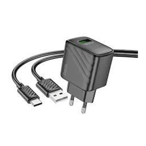 МЗП Hoco CS21A 18W/3A + cable Type-C black 33748 фото