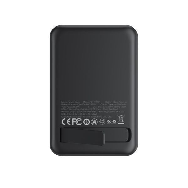 Power bank 10 000 mah XO PR226 Mini Magnetic Absorption Fast Charging black 00675 фото