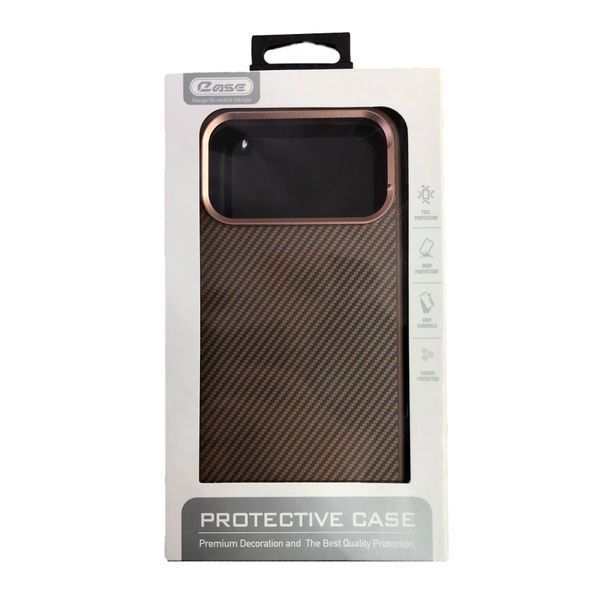 Силікон iPhone 17 Pro MagSafe Carbon Style brown 45061 фото