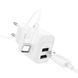 МЗП Hoco C141А 2.1A (2USB) + cable Type-C white 39633 фото 2