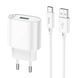 МЗП Hoco C109А 18W/3A (1USB) + cable Type-C white 31334 фото 3