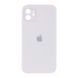 Silicone case Full square close camera iPhone 11 white 27610 фото