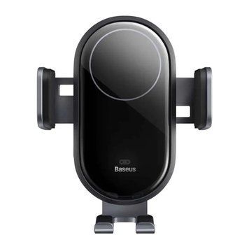 Автомобільний тримач з Бездротовим ЗП Baseus LightChaser 15W black 20417 фото