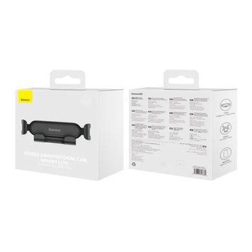 Автотримач Baseus Stable Gravitational Lite Air Outlet Car Mount black 49181 фото
