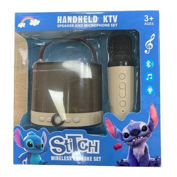 Колонка Bluetooth K52B 1 мікрофон дитяче караоке Stitch milk 44420 фото