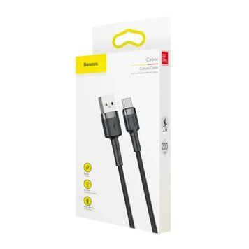 USB Cable Baseus Cafule Type-C 2A (2m) grey/black 46681 фото