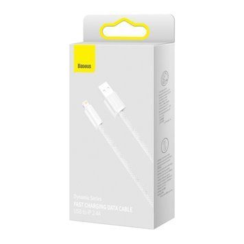 USB Cable Baseus Dynamic Series Fast Charging Lightning 2.4A (1m) white 11301 фото