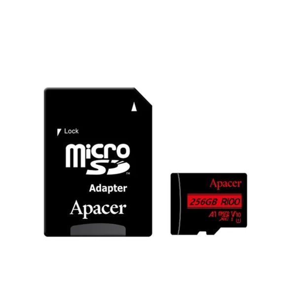 MicroSD 256GB Apacer UHS-I 100R Class10 + SD adapter 36352 фото