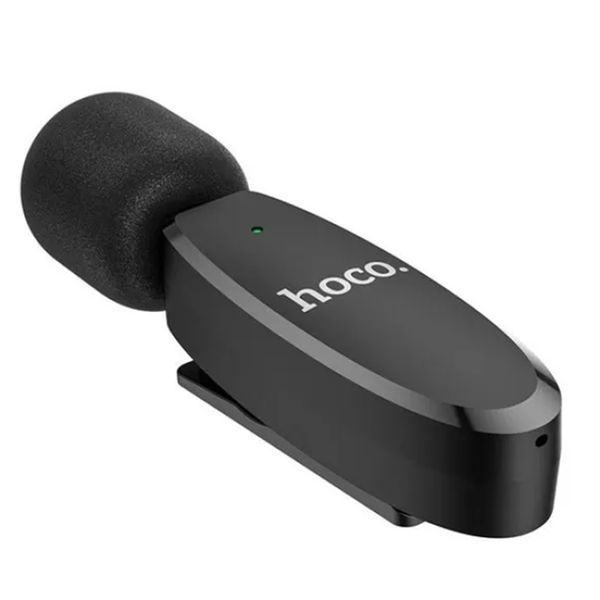 Мікрофон петличний bluetooth Hoco L15 Lightning black 33553 фото