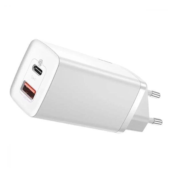 МЗП Baseus GaN2 Lite Quick Charger 65W (1USB-1USB-C) white 26840 фото