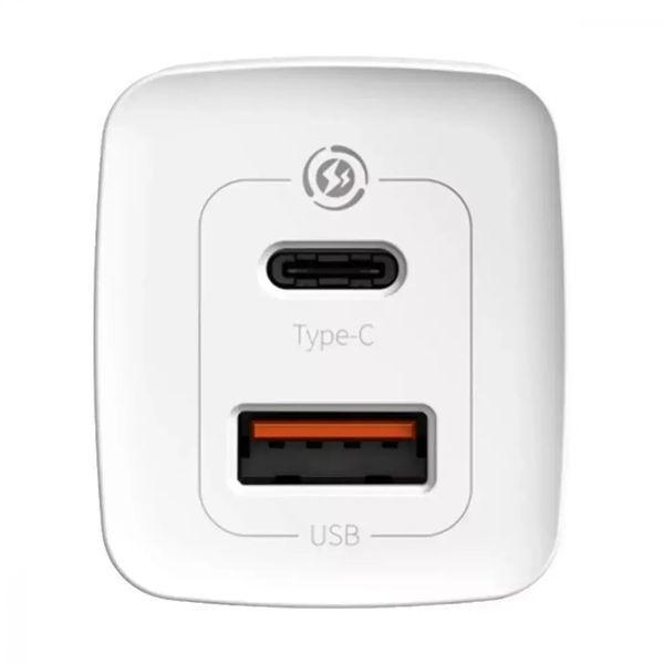 МЗП Baseus GaN2 Lite Quick Charger 65W (1USB-1USB-C) white 26840 фото