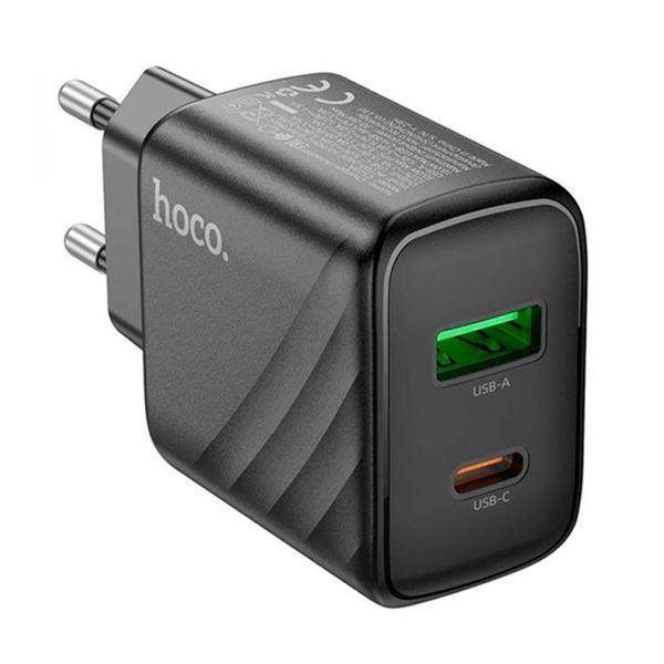 МЗП Hoco CS23A PD 30W/3A (1USB-1USB-C) black 35274 фото