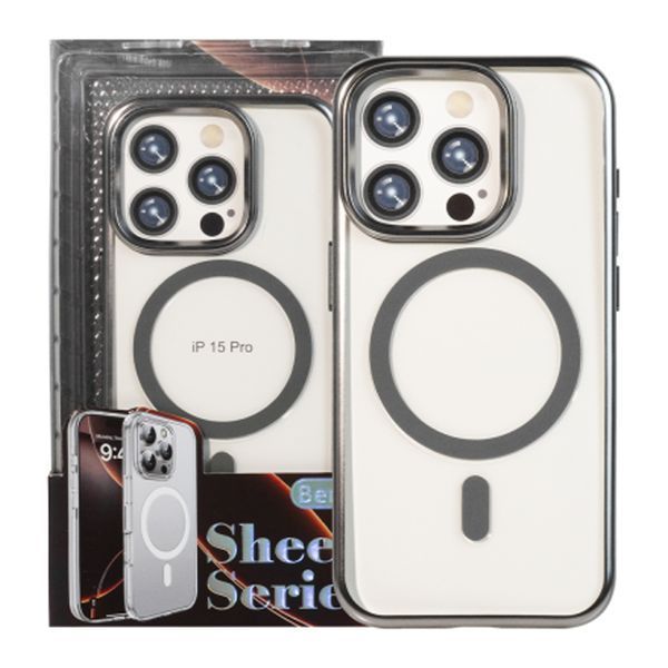 Силікон Samsung S25 Ultra MagSafe Sheen series electroplate gray 04098 фото