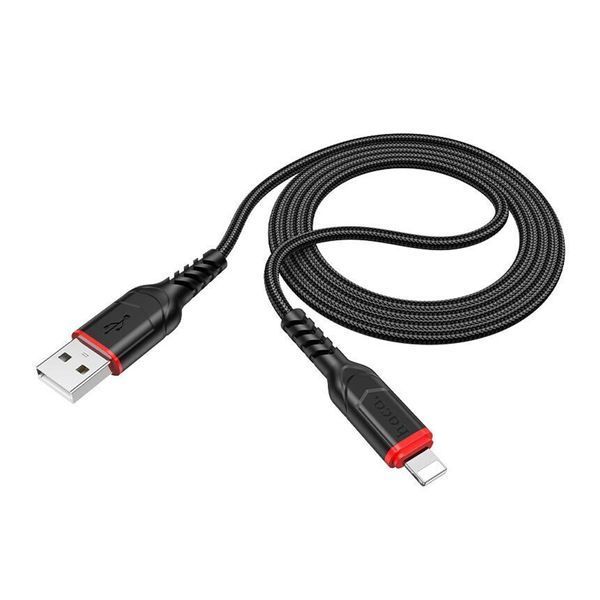 USB Cable Hoco Lightning X59 2.4A 1m black 26750 фото