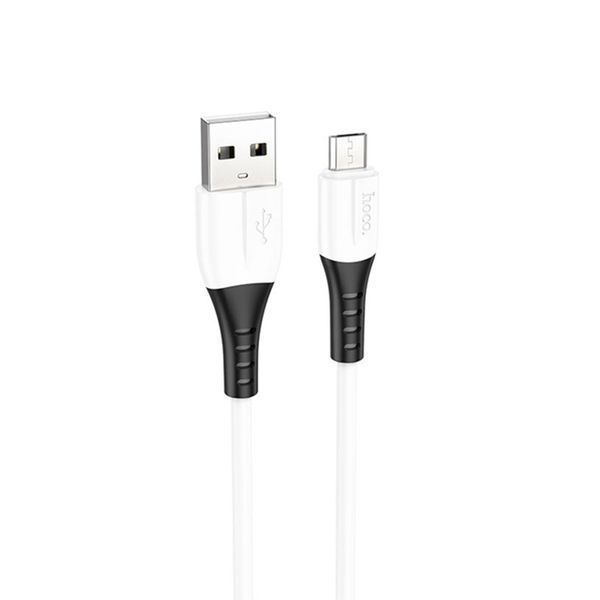USB Cable Hoco Micro usb X82 2.4A 1m white 33095 фото