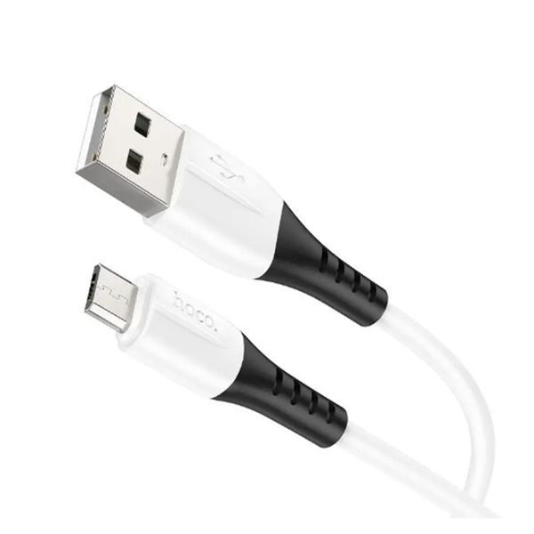 USB Cable Hoco Micro usb X82 2.4A 1m white 33095 фото