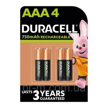 Акумулятор Duracell HR03 AAA 900 mAh ( упаковка 4шт) 40913 фото
