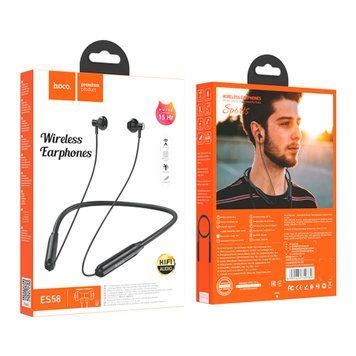 Навушники Bluetooth Hoco ES58 Sport black 46442 фото