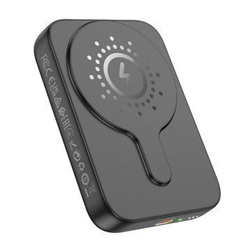 Power bank 10 000 mAh Hoco J117A MagSafe 15w/PD20w/QC3.0 (input Type-C) black 00676 фото