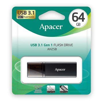 USB Flash 64 GB Apacer AH25B 3.2 Black UA 33140 фото