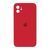 Silicone case Full square close camera iPhone 11 crimson 29814 фото