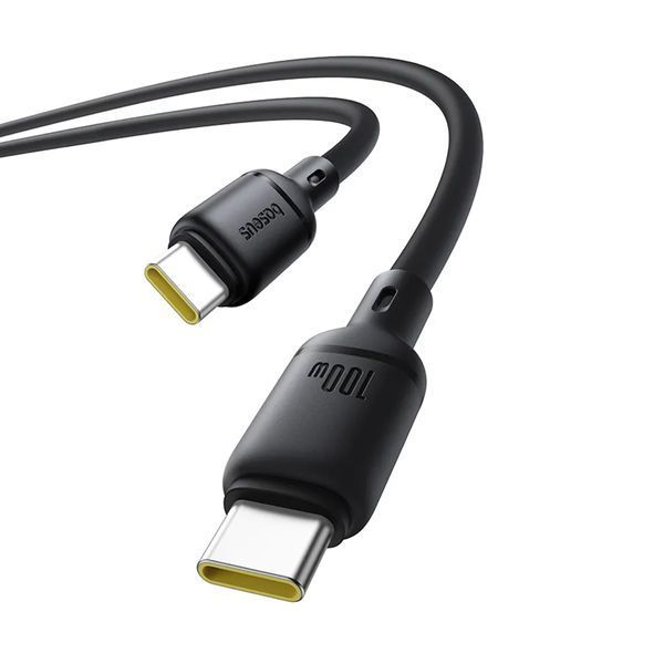 Cable Baseus Silky Series Fast Charging Type-C to Type-C 100W (1m) black 41472 фото