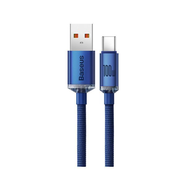 Кабель Baseus Crystal Shine Series Type-C 100W (2m) blue 10593 фото