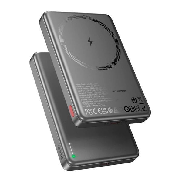 Power bank 10 000 mAh Hoco Q26 PD20W MagSafe metal gray 00070 фото