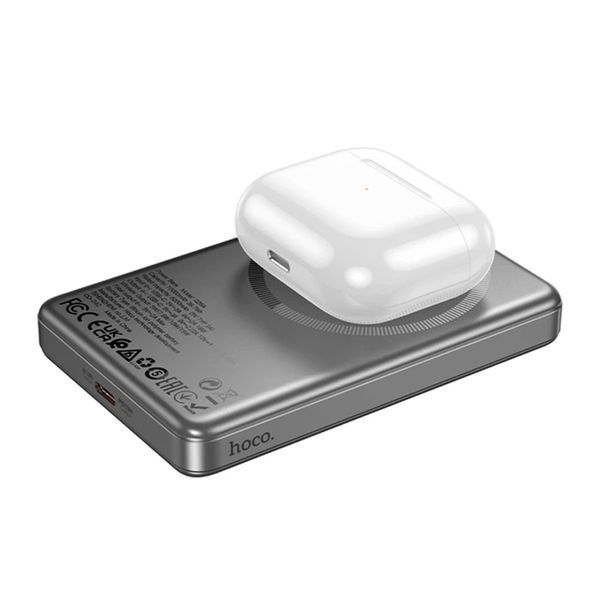 Power bank 10 000 mAh Hoco Q26 PD20W MagSafe metal gray 00070 фото