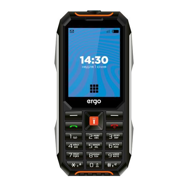 Телефон Ergo E283 Black-Orange UA 45874 фото