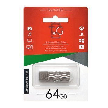 USB Flash 64 GB T&G 103 Metal Silver 23713 фото