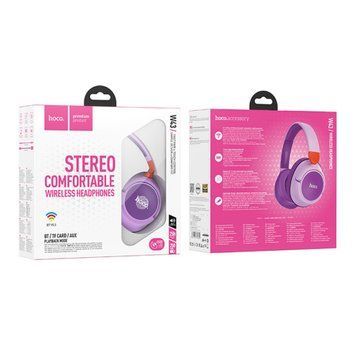 Навушники Big Bluetooth Hoco W43 pink 03825 фото
