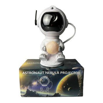 Нiчник Колонка Astronaut Star з місяцем white 00166 фото