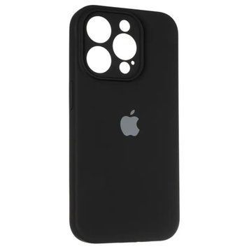 Silicone case Full camera iPhone 15 Pro Max black 32288 фото