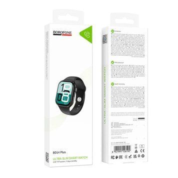 Смарт-годинник Borofone BD14 Plus black 45683 фото