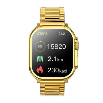 Смарт-годинник Ultra Max + 2 ремінця gold 39574 фото