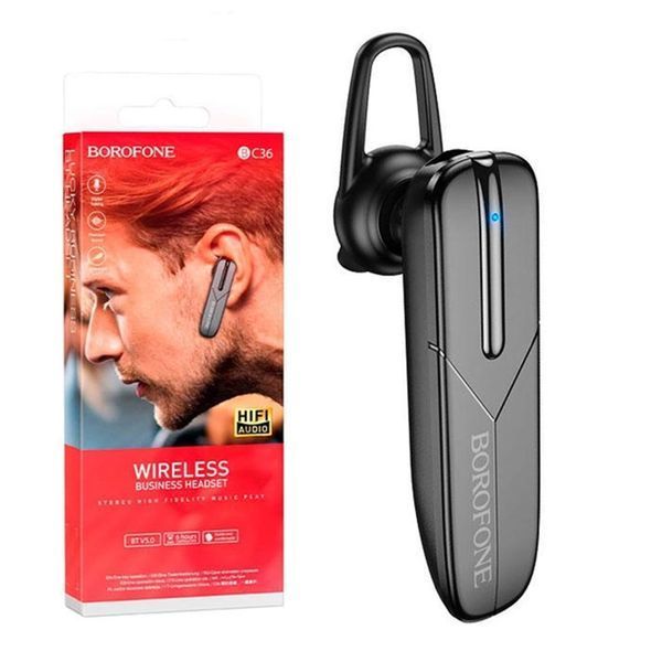 Bluetooth гарнітура Borofone BC36 black 35552 фото