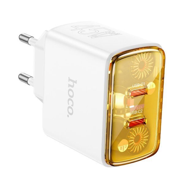 МЗП Hoco CS43A PD 45W/3A (2USB-C) black 42178 фото