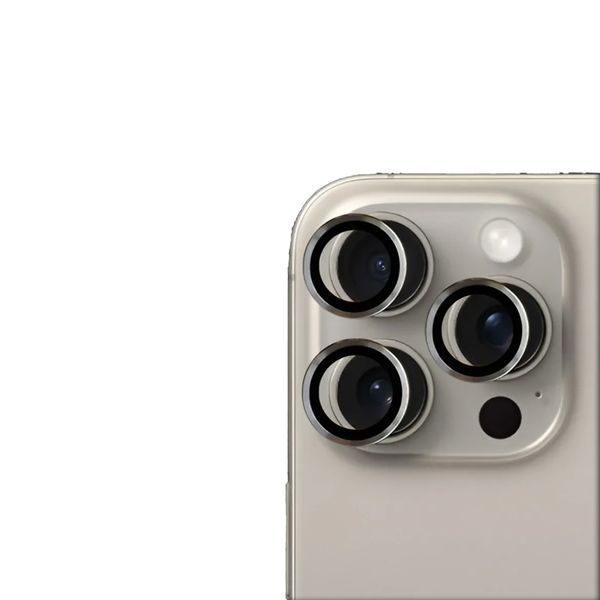 Скло на камеру роздільне iPhone 15 Pro/15 Pro Max Natural Titanium 39045 фото