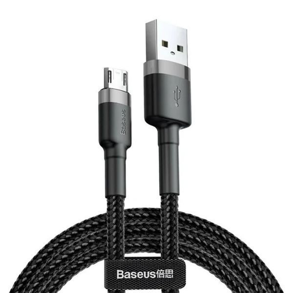 USB Cable Baseus Cafule Micro USB 2.4A (1m) gray/black 05174 фото