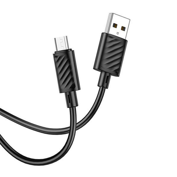 USB Cable Hoco Micro usb X88 2.4A 1m black 30678 фото