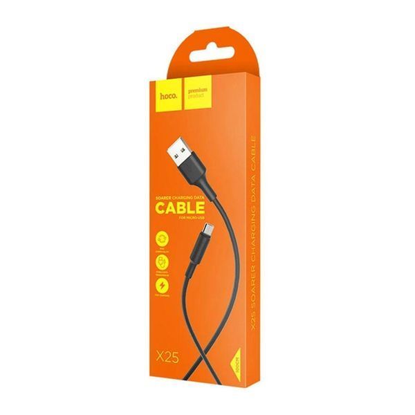 USB Cable Hoco Type-C X25 3A 1m black 21691 фото