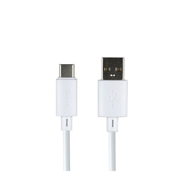 USB Cable Hoco Type-C X88 3A 1m white 08193 фото
