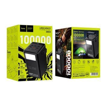 Power bank 100 000 mAh Hoco DB49 4USB/QC3.0/22.5W black 00678 фото