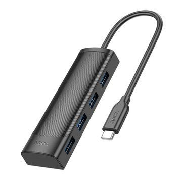 Type-C HUB Hoco HB41 4in1 (4 USB 2.0) black 35553 фото