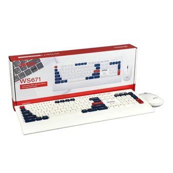 Клавіатура Bluetooth Jedel WS671 + мишка white 44348 фото