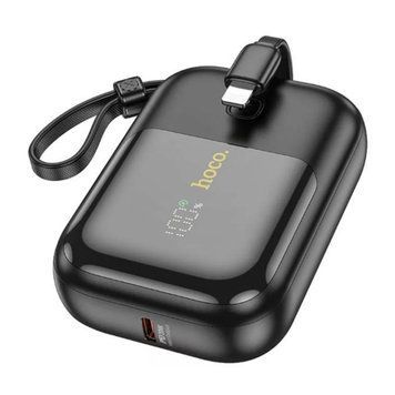 Power bank 10 000 mah Hoco Q20 22.5W+PD20W fully with digital display and cable Black 00072 фото