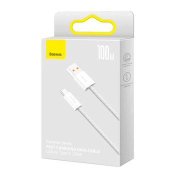 USB Cable Baseus Dynamic Series Fast Charging Type-C 100W (2m) white 45564 фото