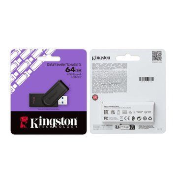 USB Flash 64 GB Kingston DT Exodia S Black UA 41608 фото