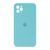 Silicone case Full square close camera iPhone 11 marine green 27637 фото